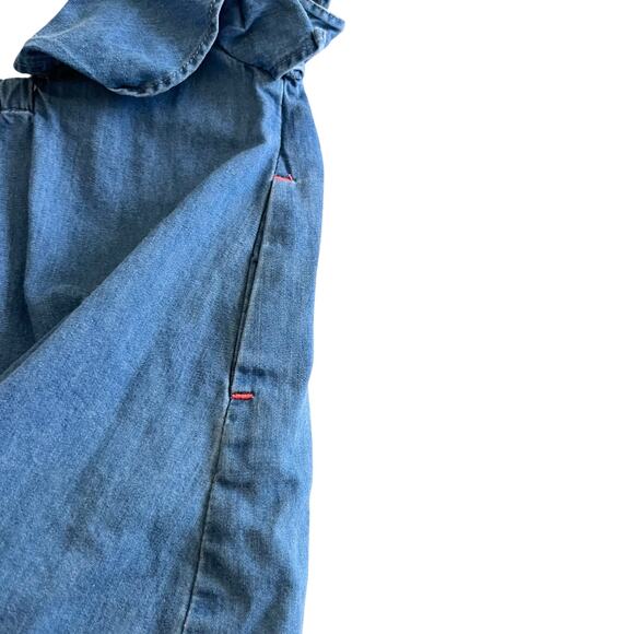 Crewcuts Girls Blue Denim Sleeveless Ruffle Dress size 2 - Picture 5 of 7